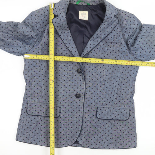 GAP Women’s Blue Polka Dot Modern Blazer UK 8 Single-Breasted