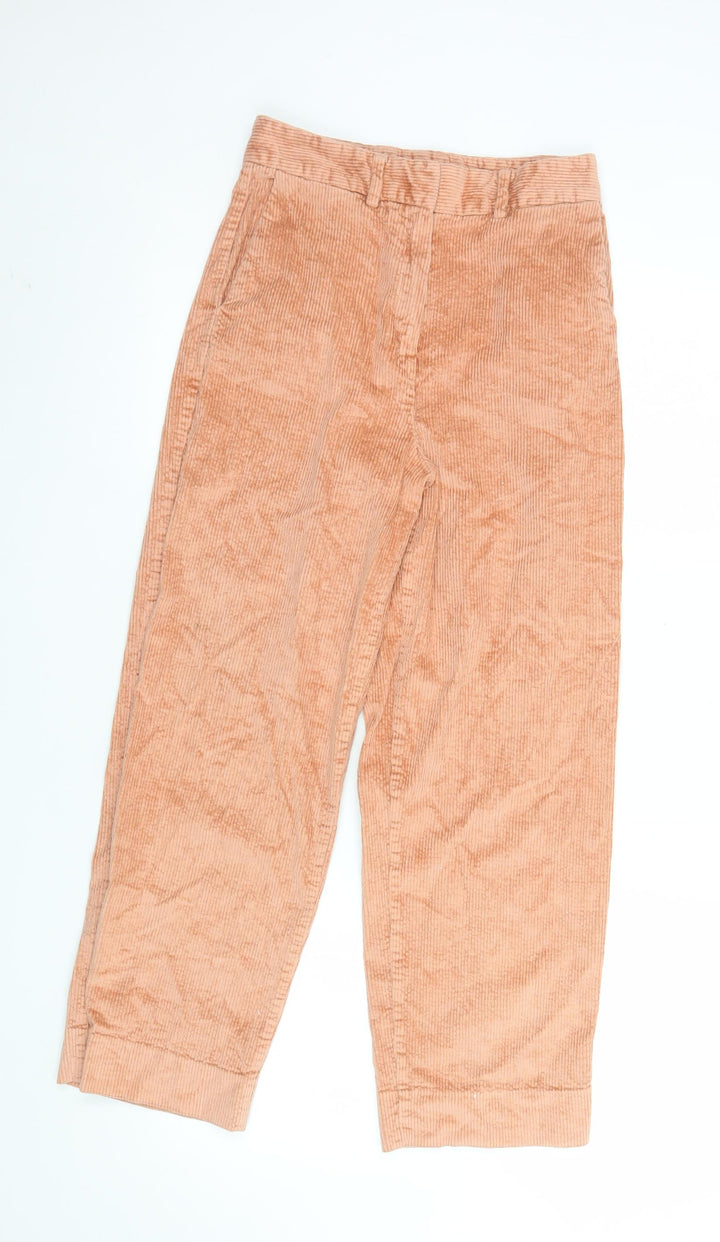 Marks and Spencer Women’s Beige Corduroy Cropped Trousers Size 6 Regular