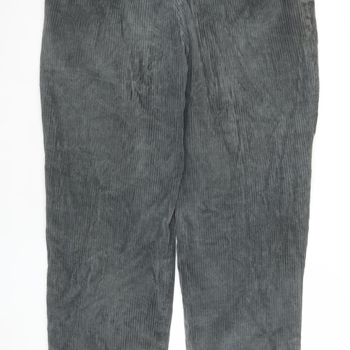 Lands' End Men's Grey Corduroy Trousers Size 38 Regular Classic Fit