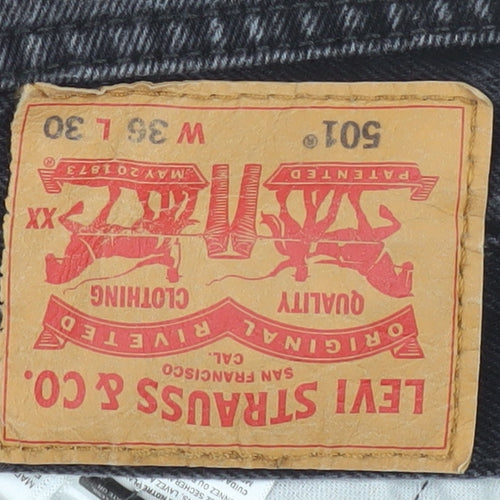 Levi’s 501 Men’s Black Straight Jeans W36 L30 Vintage Denim