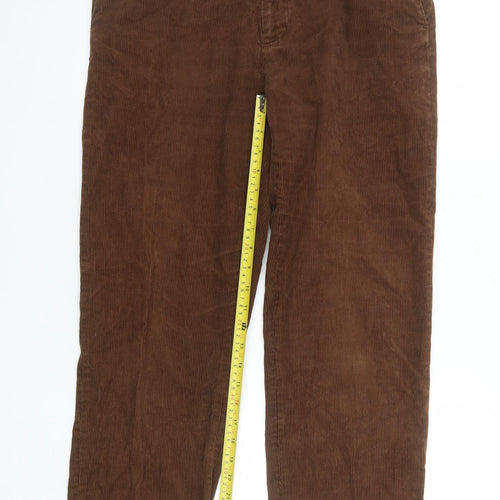 James Pringle Men's Brown Corduroy Straight Trousers 34W 29L