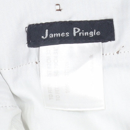 James Pringle Men's Brown Corduroy Straight Trousers 34W 29L