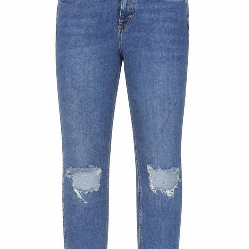 Topshop Women’s Blue Skinny Distressed Jeans W30 L34 Size 12