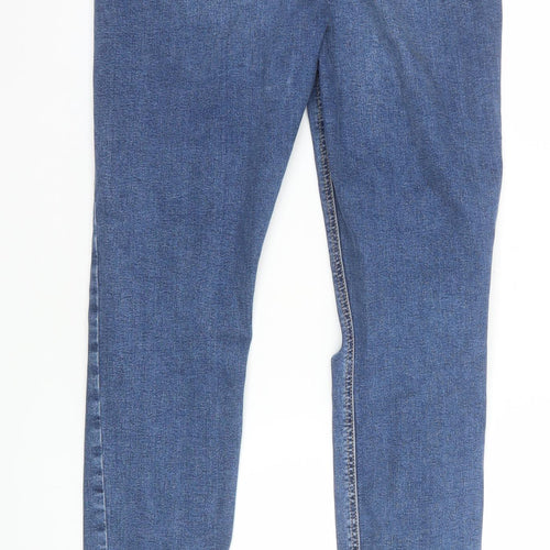 Topshop Women’s Blue Skinny Distressed Jeans W30 L34 Size 12