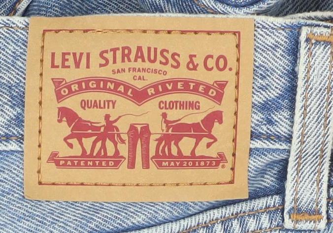 Levi's Women's Blue 26 Baggy Distressed Denim Jeans