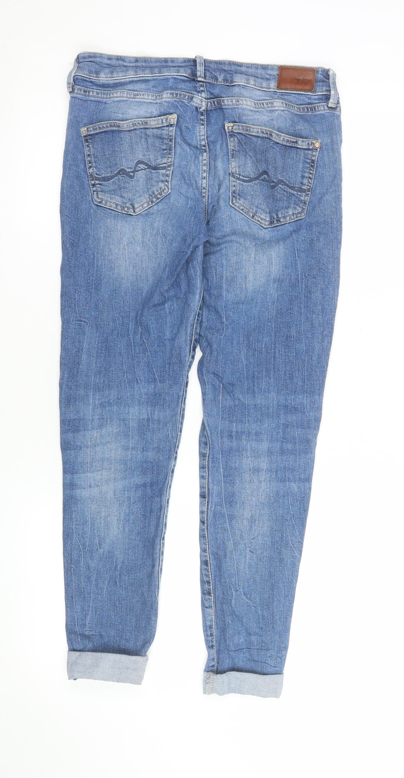 Pepe Jeans Women's Blue Mid Rise Skinny Pixie Jeans Size 10