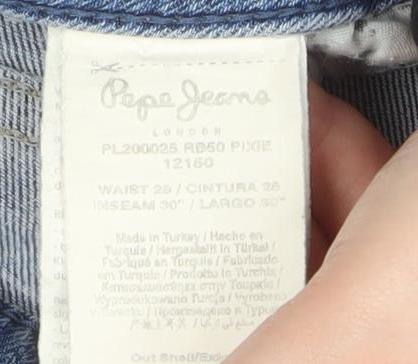 Pepe Jeans Women's Blue Mid Rise Skinny Pixie Jeans Size 10