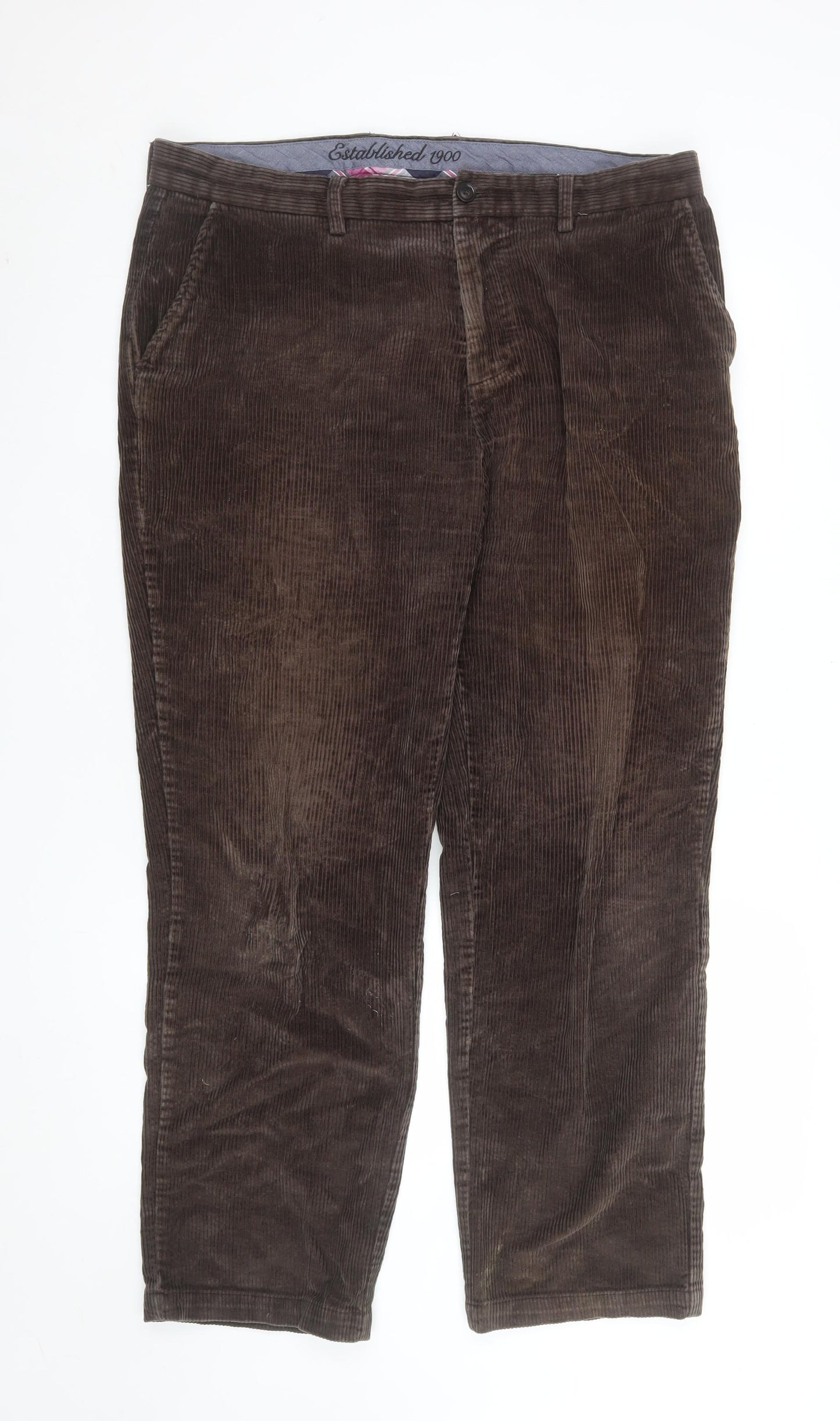 Austin Reed Men's Brown Corduroy Chino Trousers 38R