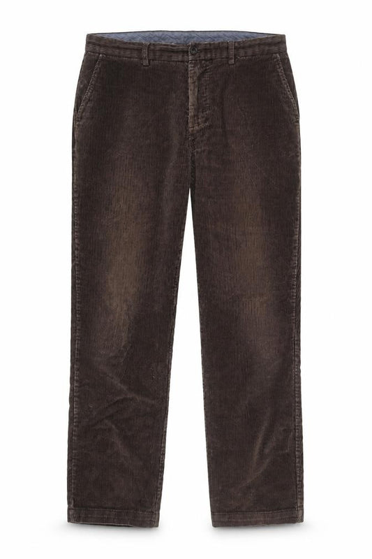 Front view of Austin Reed Men's Brown Corduroy Chino Trousers 38R