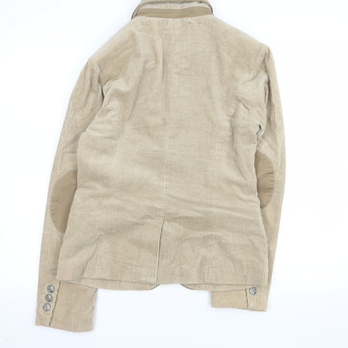 Crew Clothing Co Beige Corduroy Blazer Jacket Women Size 12