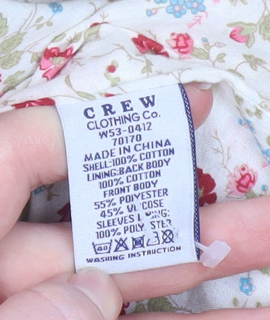 Crew Clothing Co Beige Corduroy Blazer Jacket Women Size 12