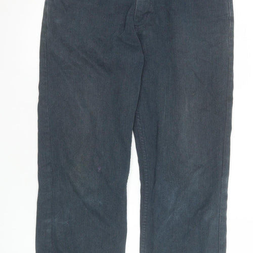 Next Men's Blue Loose Fit Cotton Blend Jeans 34S Classic Casual Trousers