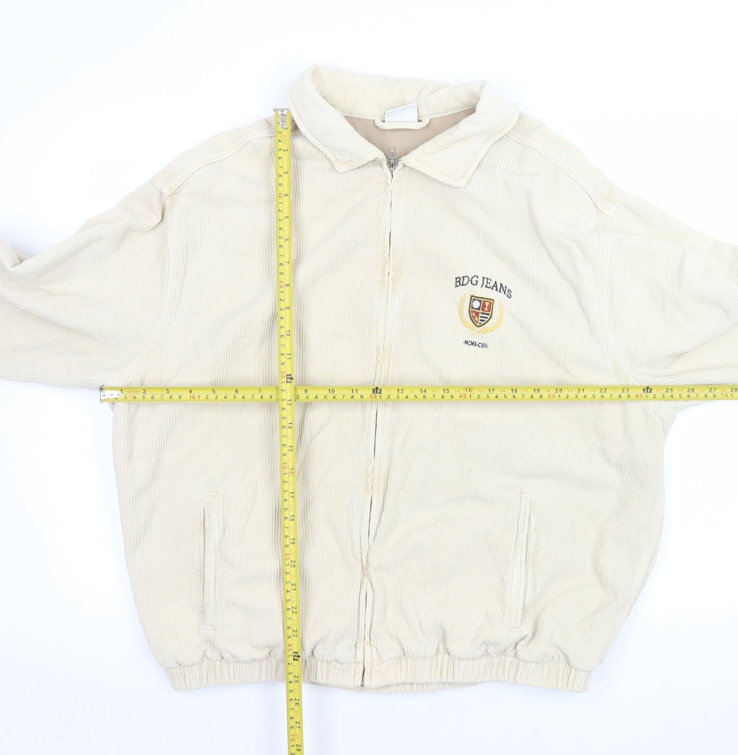 BDG Urban Outfitters Men's Beige Corduroy Bomber Jacket M