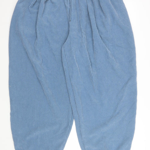 ChArmkpR Men's Blue Corduroy Relaxed Jogger Trousers 2XL