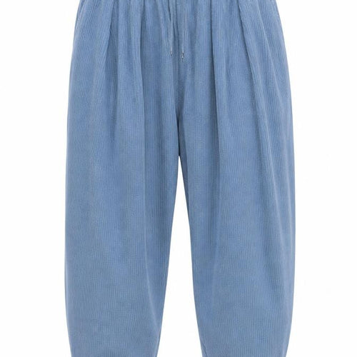 ChArmkpR Men's Blue Corduroy Relaxed Jogger Trousers 2XL