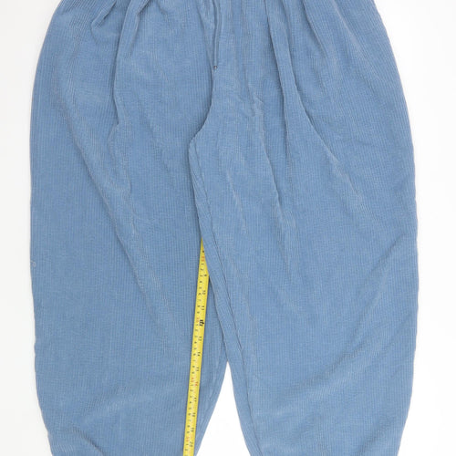 ChArmkpR Men's Blue Corduroy Relaxed Jogger Trousers 2XL