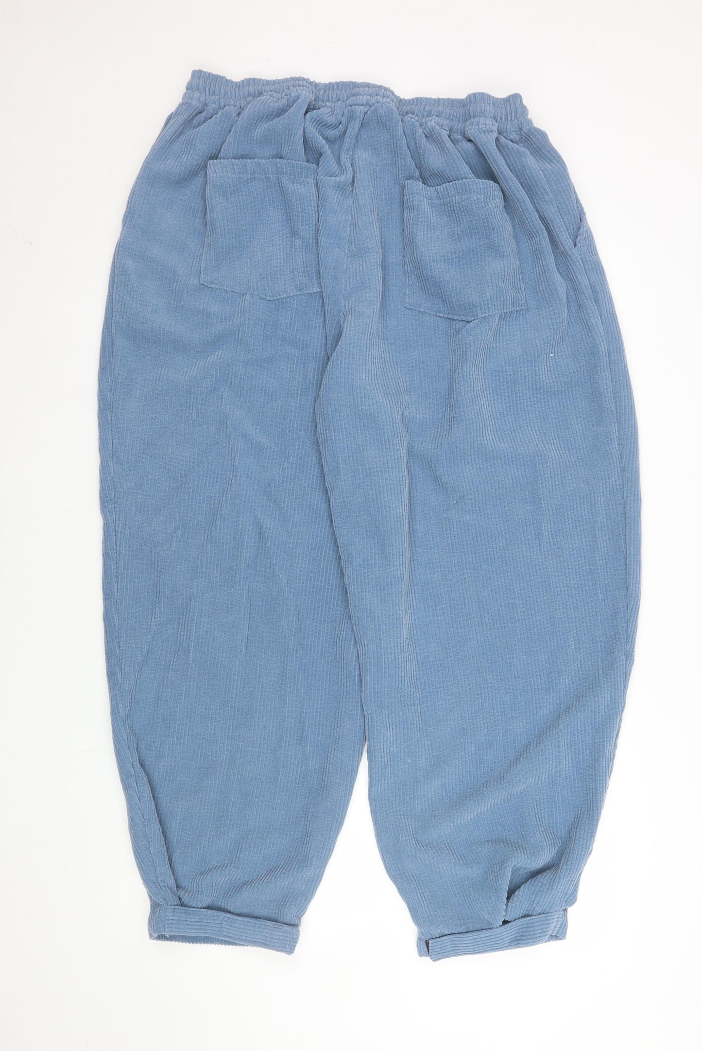 ChArmkpR Men's Blue Corduroy Relaxed Jogger Trousers 2XL