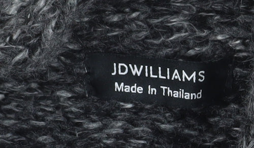 JD Williams Women Grey Chunky Roll Neck Acrylic Knit Jumper Size S