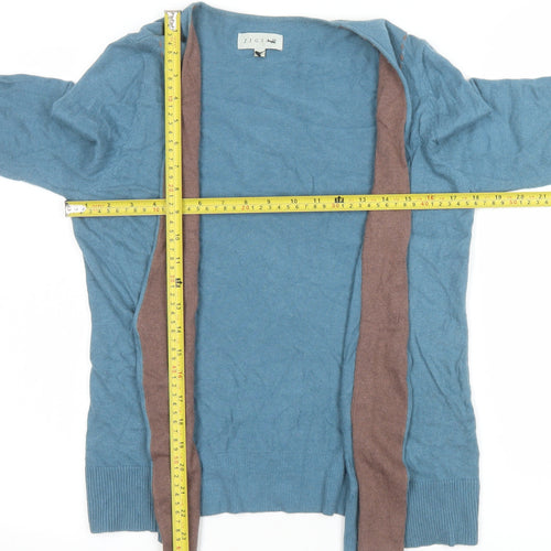 Jigsaw Womens Blue Long Sleeve Open Knit Cardigan Size M