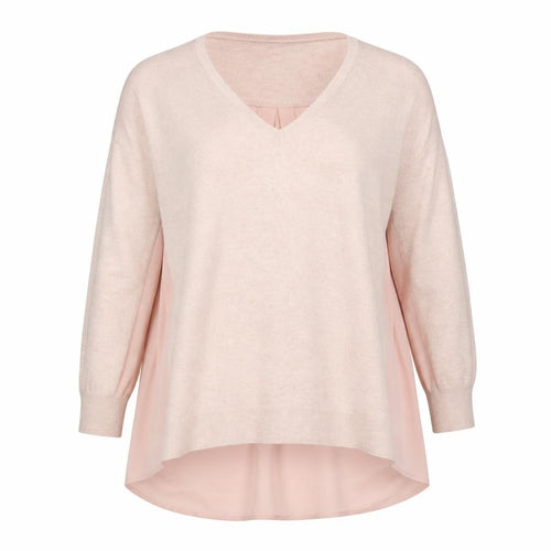 Mint Velvet Women's Pink V-Neck Long Sleeve Tunic Blouse Size S