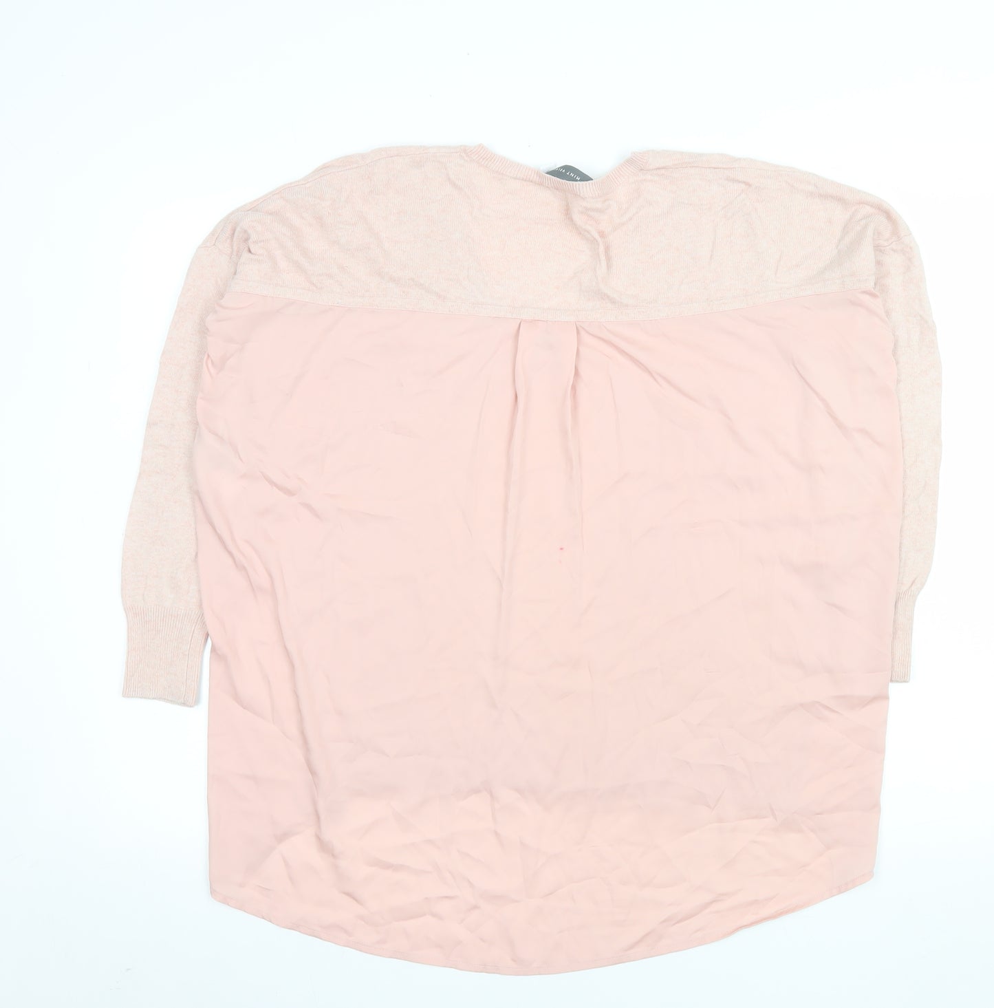 Mint Velvet Women's Pink V-Neck Long Sleeve Tunic Blouse Size S