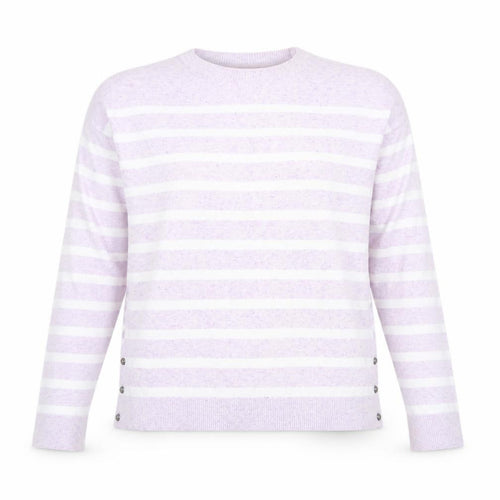 Fat Face Womens Purple Striped Cotton Long Sleeve Blouse Size 12