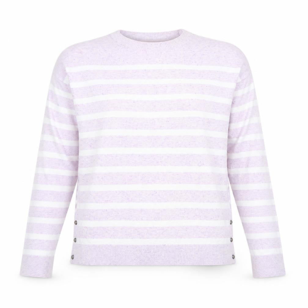 Fat Face Womens Purple Striped Cotton Long Sleeve Blouse Size 12