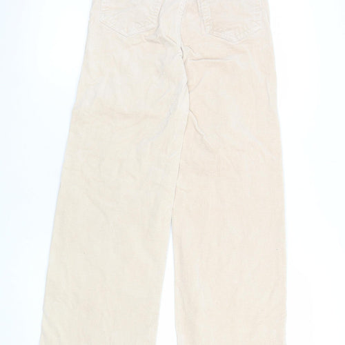 H&M Divided Women's Beige Corduroy Wide-Leg Trousers Size 4