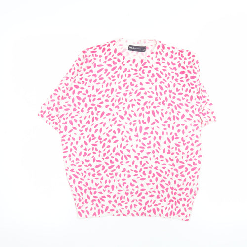 Marks and Spencer Women’s Pink Knit Crew Neck Short Sleeve T-Shirt Size 8