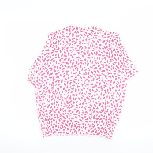 Marks and Spencer Women’s Pink Knit Crew Neck Short Sleeve T-Shirt Size 8