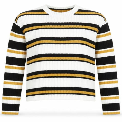 Topshop Women's Multicoloured Striped Crew Neck Knit Jumper UK 14