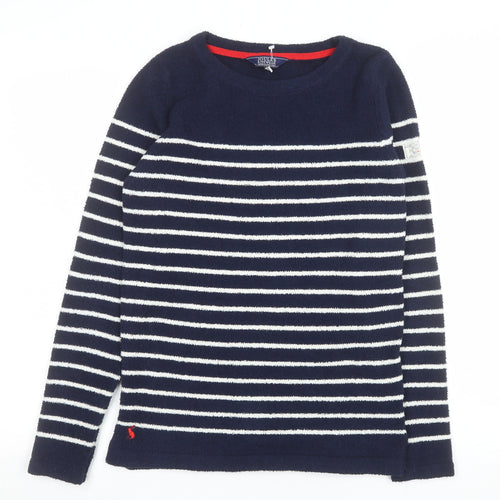 Joules Women’s Blue Striped Crew Neck Knit Long Sleeve Jumper UK 6