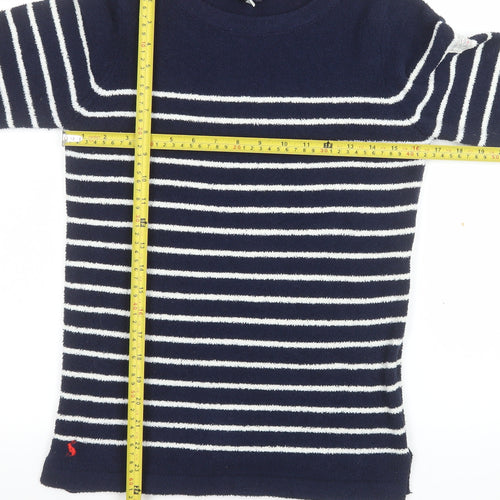Joules Women’s Blue Striped Crew Neck Knit Long Sleeve Jumper UK 6