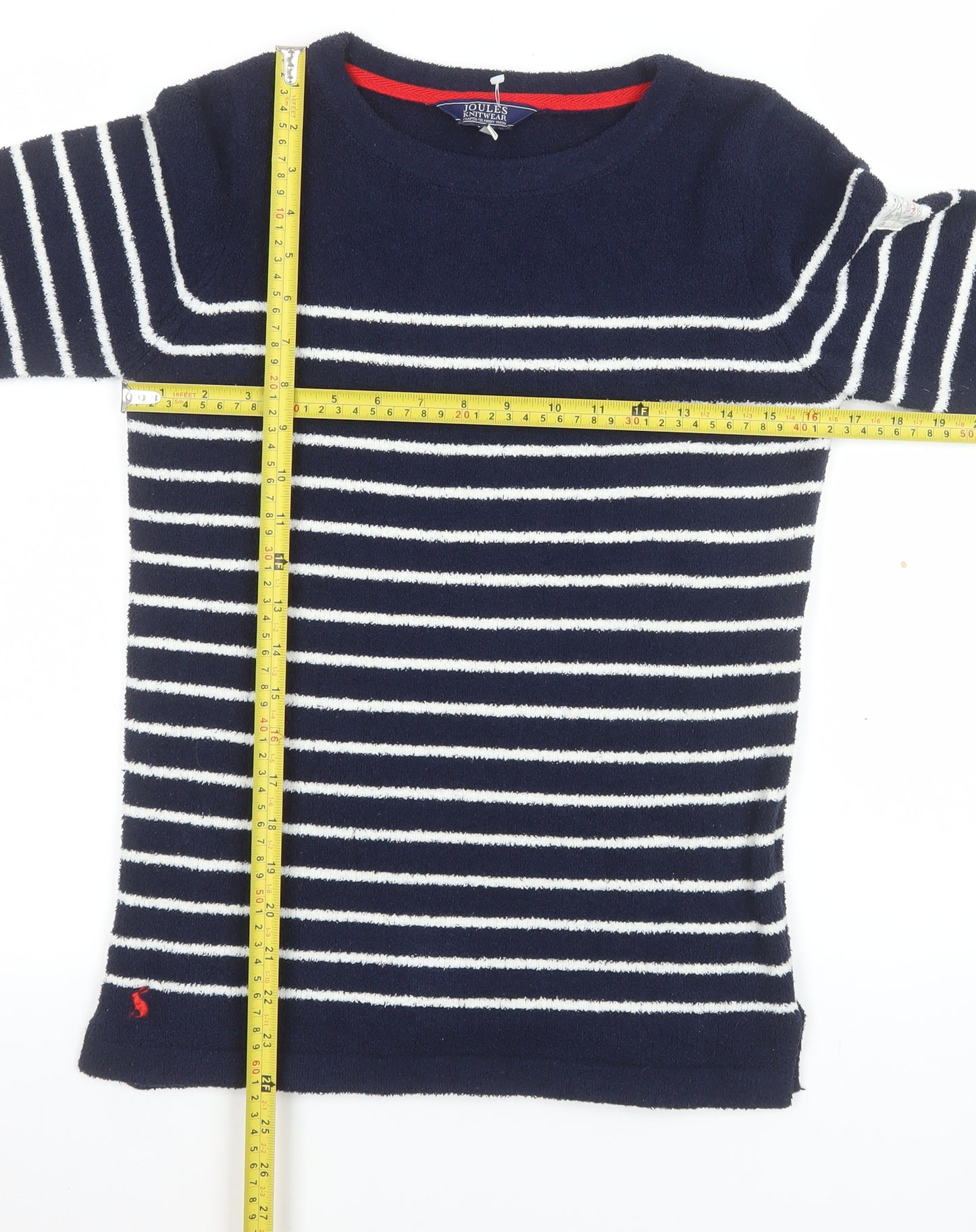 Joules Women’s Blue Striped Crew Neck Knit Long Sleeve Jumper UK 6