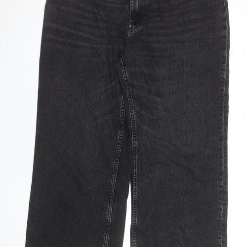 ASOS Design Women's Black Wide-Leg Maternity Jeans Size 16