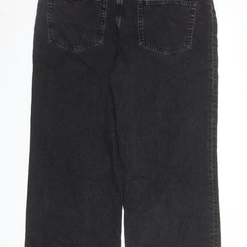 ASOS Design Women's Black Wide-Leg Maternity Jeans Size 16