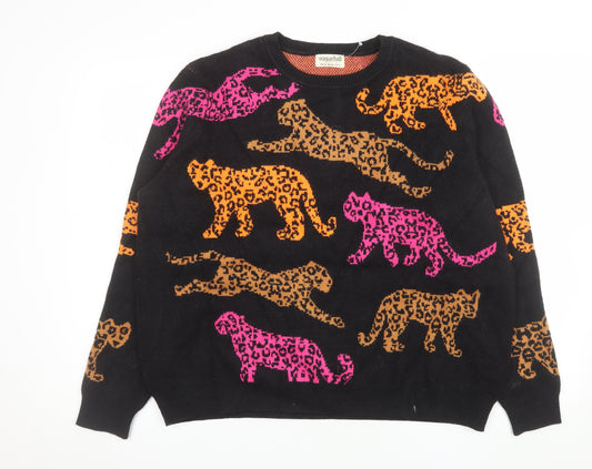 Sugarhill Brighton Women’s Black Animal Print Jumper UK16