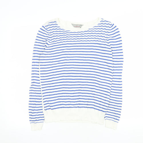 Dorothy Perkins Women’s Blue Striped Cotton Jumper Size 8