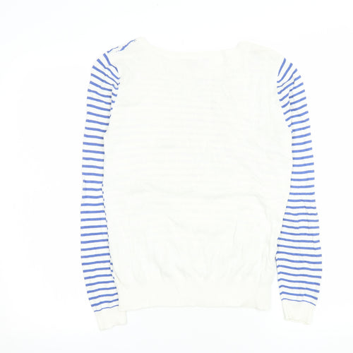 Dorothy Perkins Women’s Blue Striped Cotton Jumper Size 8