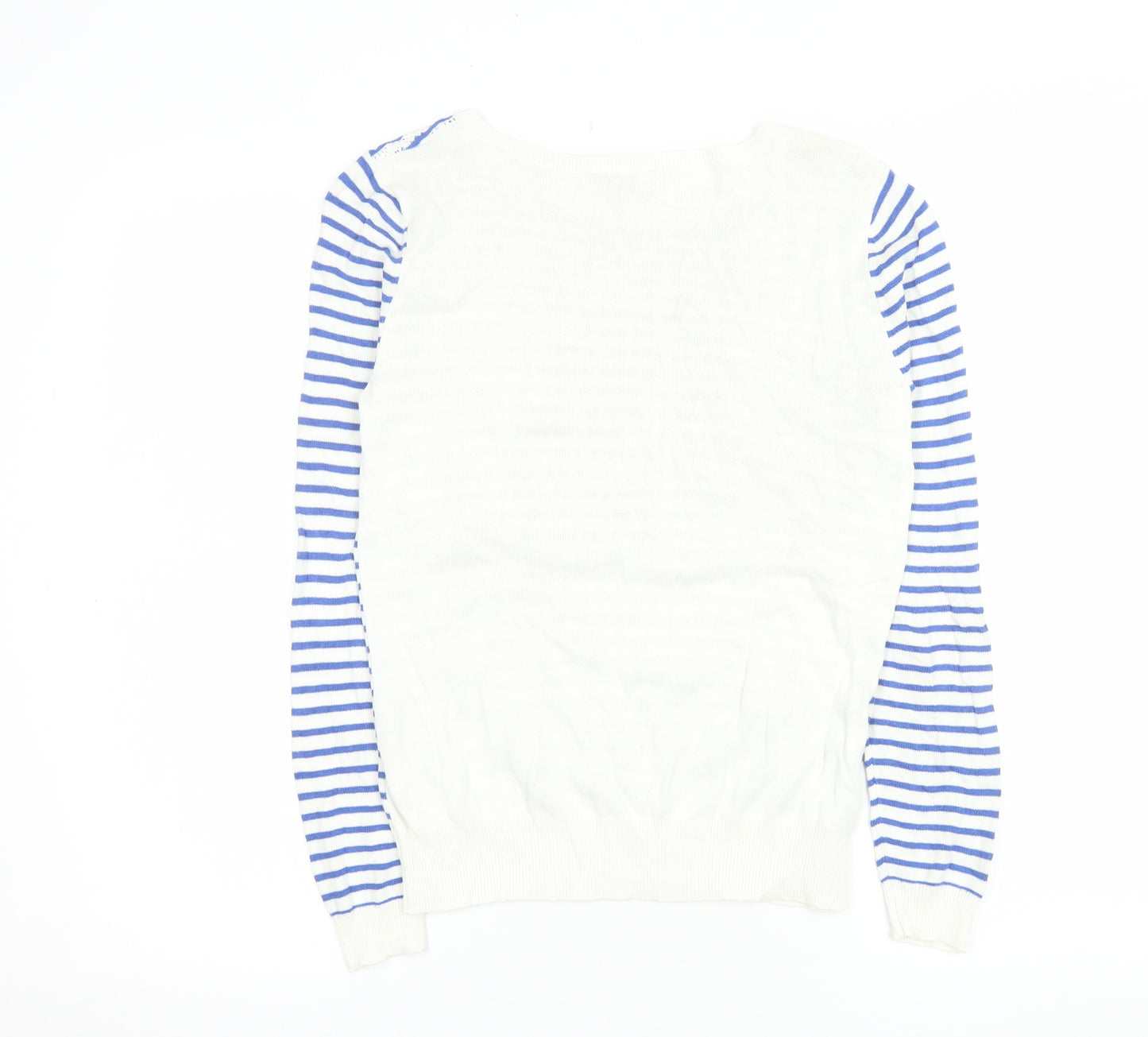 Dorothy Perkins Women’s Blue Striped Cotton Jumper Size 8