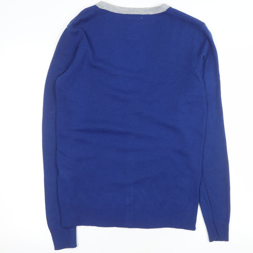 River Island Men’s Blue V-Neck Button Cardigan Size S