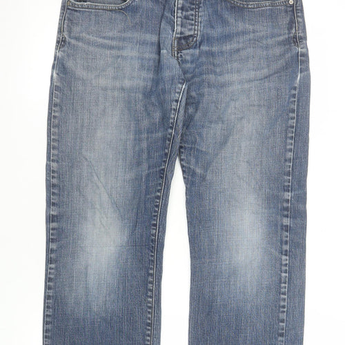 Armani Jeans Men's Blue 32 Regular Straight Denim Jeans