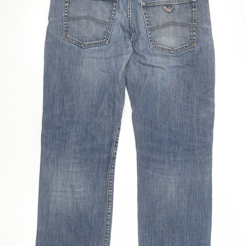 Armani Jeans Men's Blue 32 Regular Straight Denim Jeans