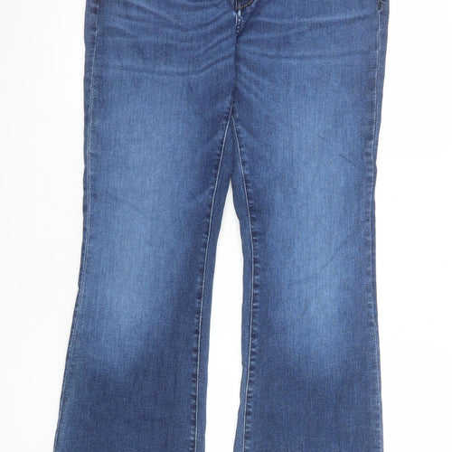 Garcia Jeans Womens Blue High Waist Flared Jeans W32 L32