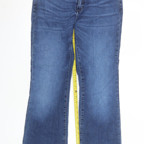 Garcia Jeans Womens Blue High Waist Flared Jeans W32 L32