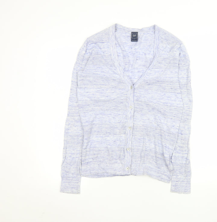 GAP Women’s Blue Lightweight V-Neck Cotton Cardigan Size S