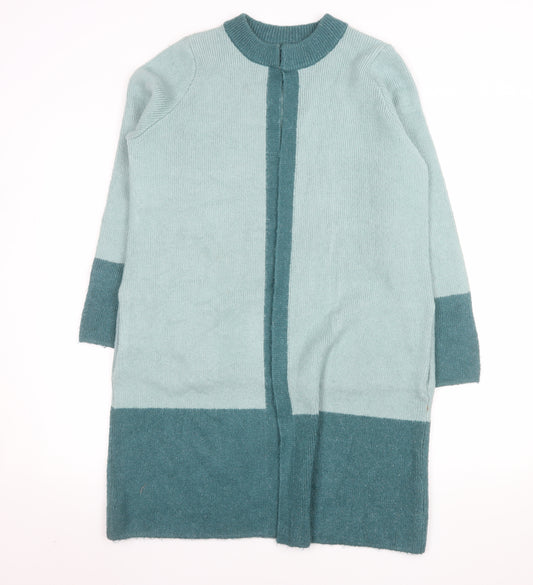 Cotton Traders Women's Green Size 10 Long Knit Cardigan