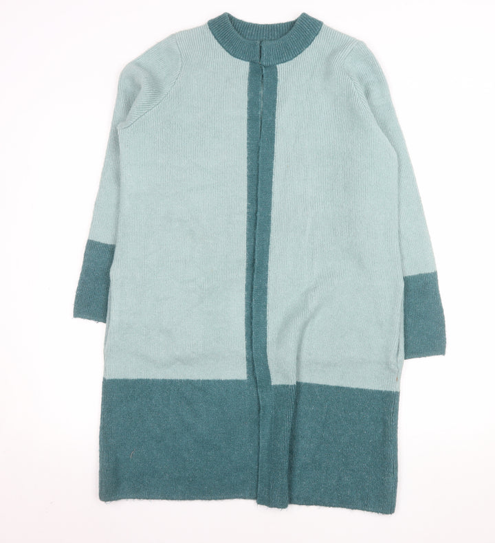 Cotton Traders Women's Green Size 10 Long Knit Cardigan