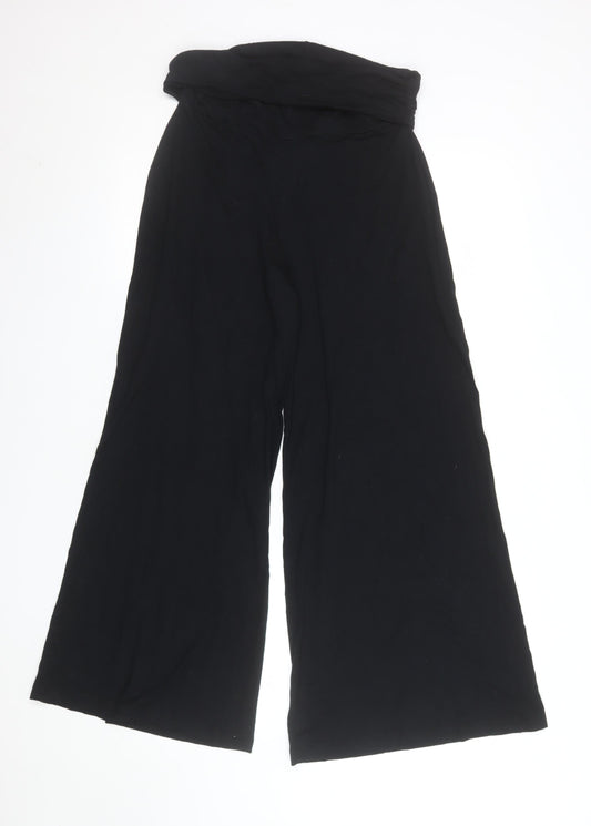 Marks and Spencer Women’s Black Wide-Leg Jersey Trousers Size 12