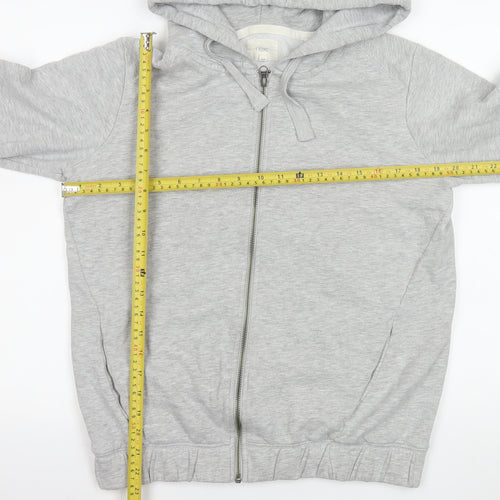 Next Men’s Grey Hooded Full Zip Cotton Jacket M